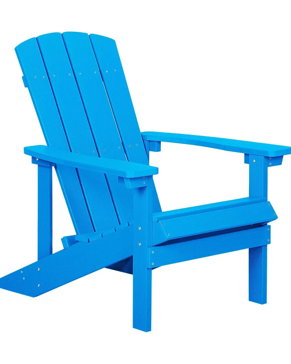 Gartenstuhl Kunstholz Blau Adirondack