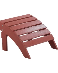 Gartenstuhl Kunstholz Rot Mit Fushocker Adirondack