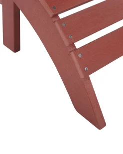 Gartenstuhl Kunstholz Rot Mit Fushocker Adirondack