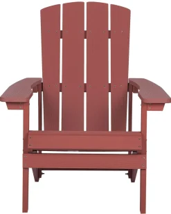 Gartenstuhl Kunstholz Rot Mit Fushocker Adirondack