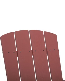 Gartenstuhl Kunstholz Rot Mit Fushocker Adirondack