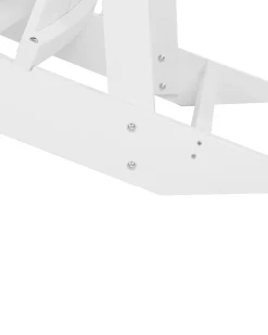 Gartenstuhl Kunstholz Weis Breite Armlehnen Adirondack