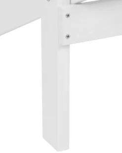 Gartenstuhl Kunstholz Weis Breite Armlehnen Adirondack