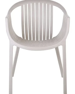 Gartenstuhl Kunststoff Beige 4Er Set Napoli