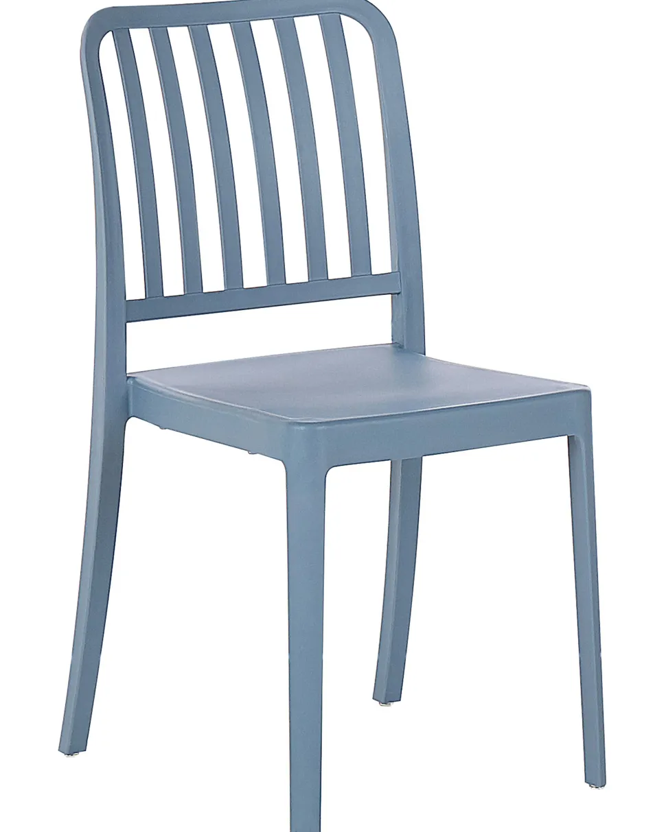 Gartenstuhl Kunststoff Blau 2Er Set Sersale