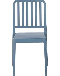 Gartenstuhl Kunststoff Blau 2Er Set Sersale