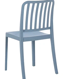 Gartenstuhl Kunststoff Blau 2Er Set Sersale