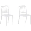 Gartenstuhl Kunststoff Weis 2Er Set Sersale