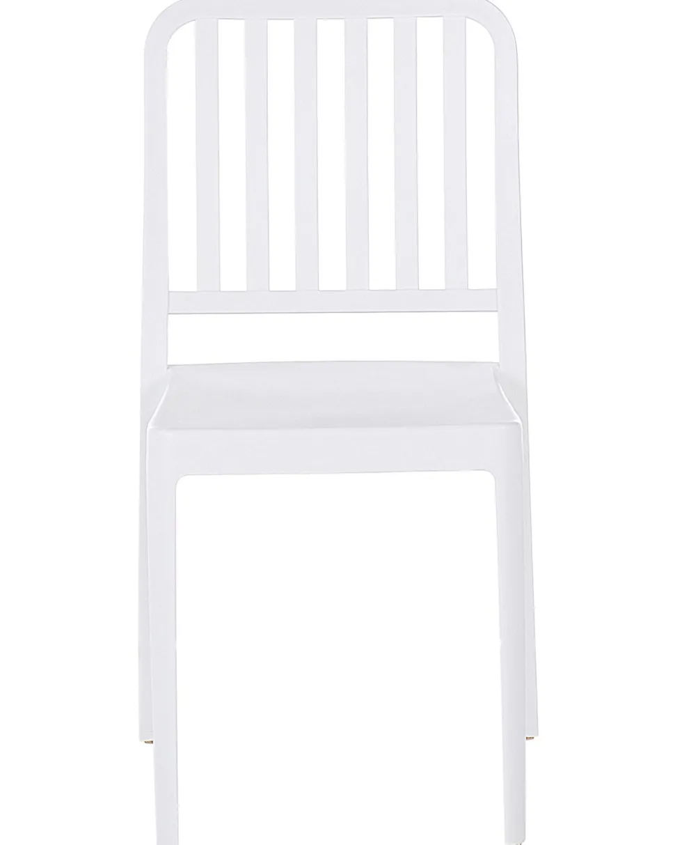 Gartenstuhl Kunststoff Weis 2Er Set Sersale