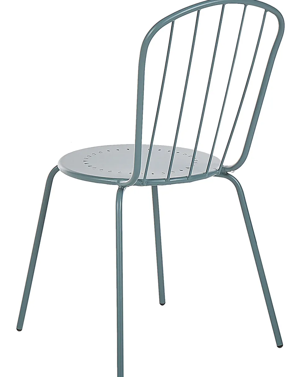 Gartenstuhl Metall Hellblau 4Er Set Calvi
