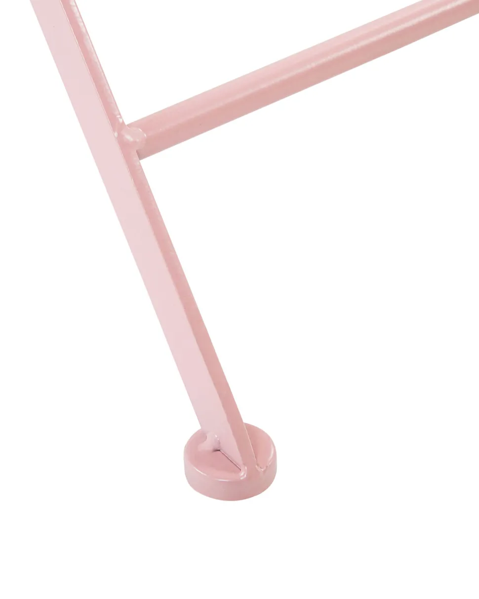 Gartenstuhl Metall Rosa 2Er Set Zusammenklappbar Albinia