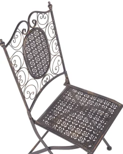 Gartenstuhl Metall Schwarz 2Er Set Zusammenklappbar Bormio