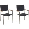 Gartenstuhl Rattan 2Er Set Edelstahl Grosseto