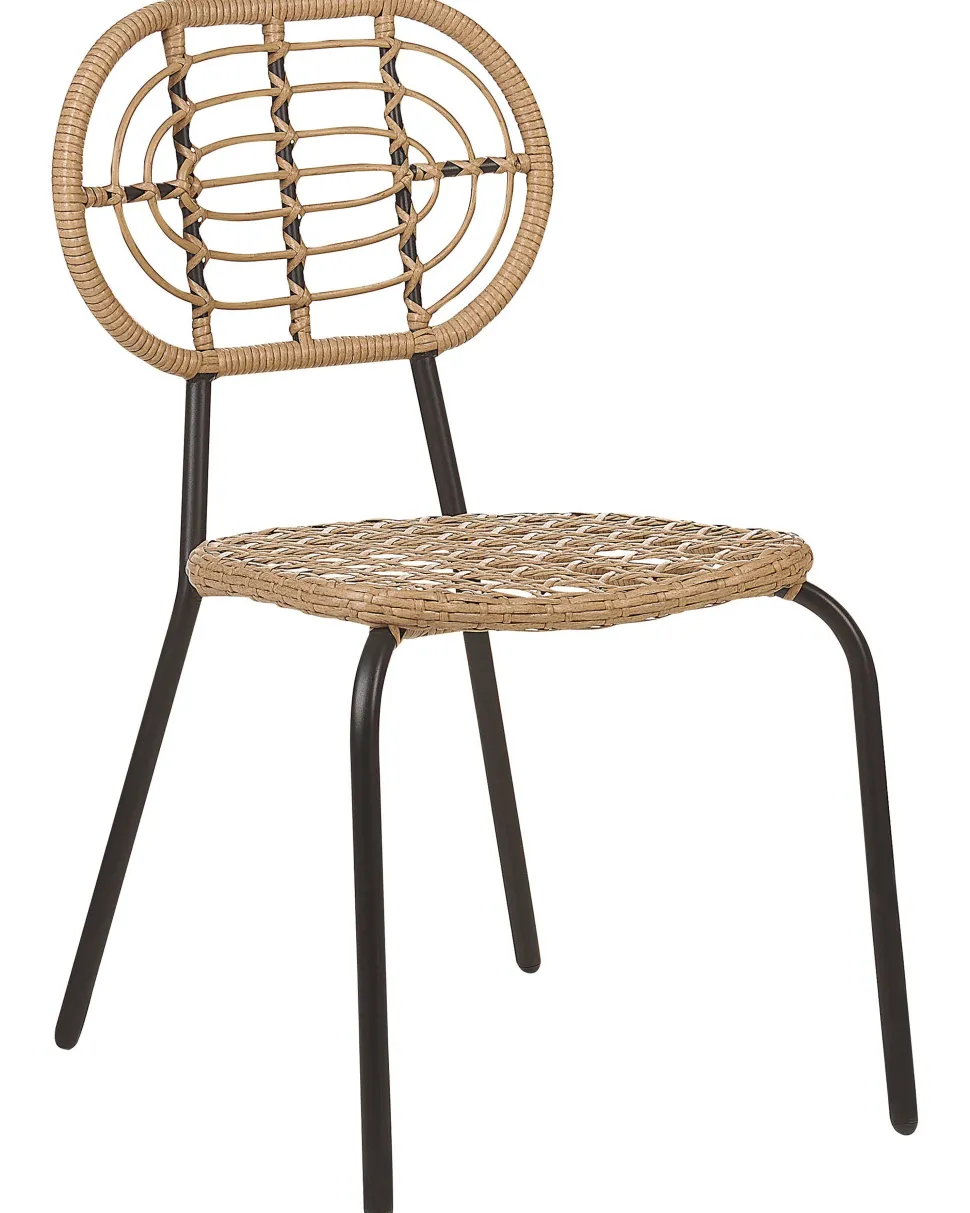 Gartenstuhl Rattan Naturlich 4Er Set Pratello