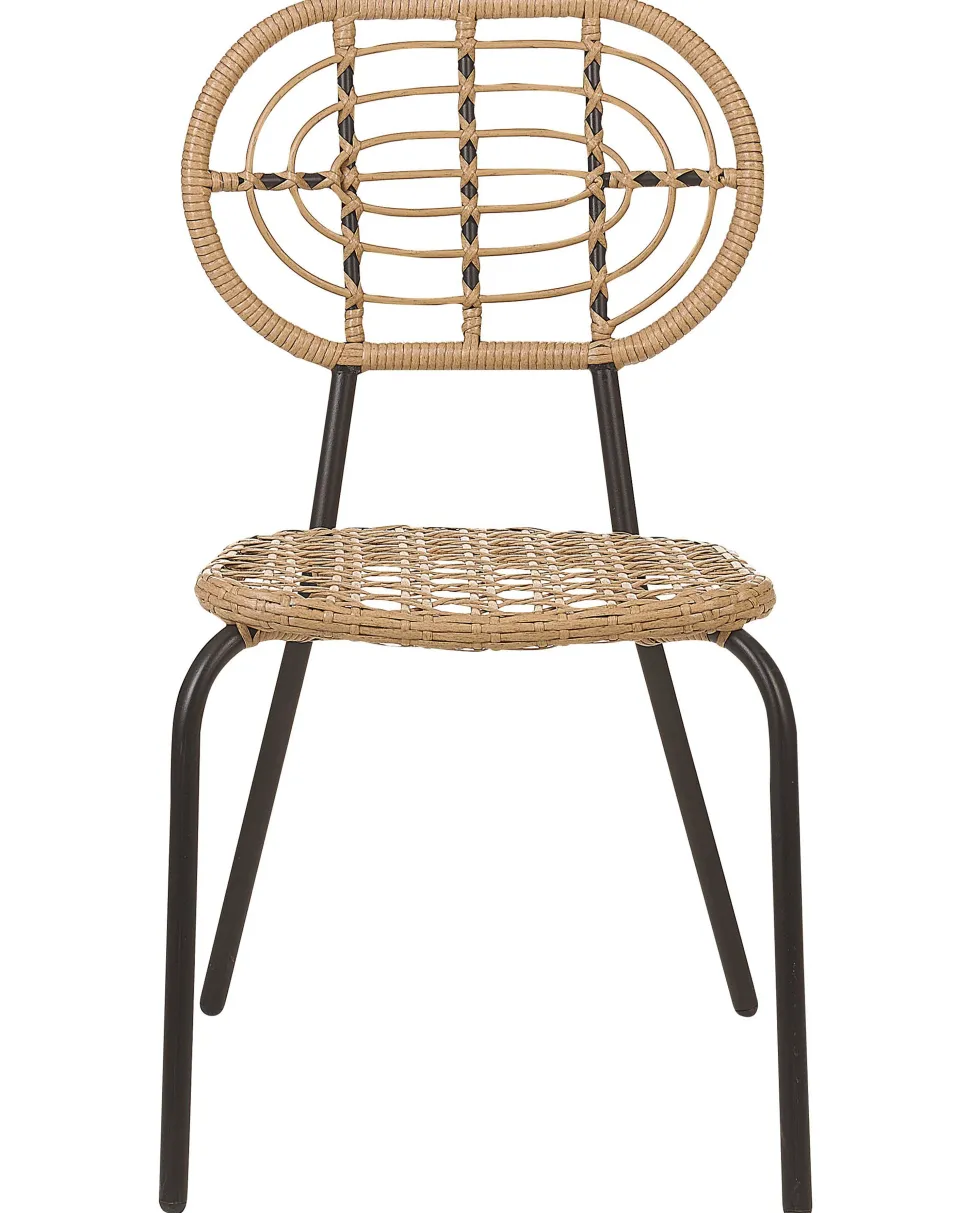 Gartenstuhl Rattan Naturlich 4Er Set Pratello