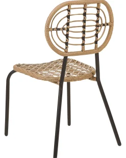 Gartenstuhl Rattan Naturlich 4Er Set Pratello