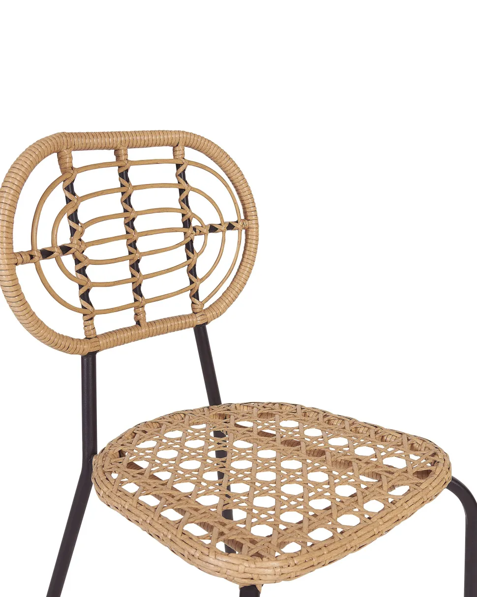 Gartenstuhl Rattan Naturlich 4Er Set Pratello