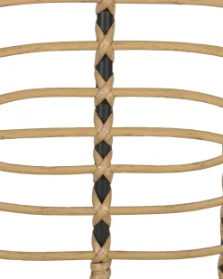 Gartenstuhl Rattan Naturlich Auflage Graphitgrau 4Er Set Pratello