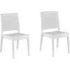 Gartenstuhl Rattanoptik Weis 2Er Set Fossano