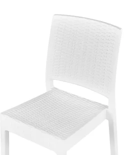 Gartenstuhl Rattanoptik Weis 2Er Set Fossano