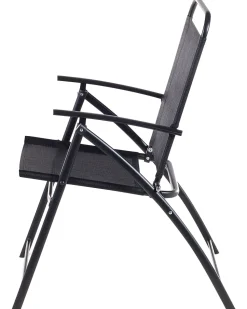 Gartenstuhl Stahl Schwarz Klappbar 4Er Set Livo
