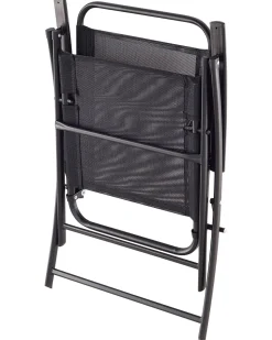 Gartenstuhl Stahl Schwarz Klappbar 4Er Set Livo