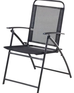 Gartenstuhl Stahl Schwarz Klappbar 4Er Set Livo