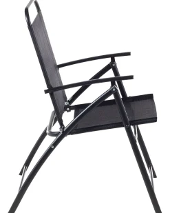 Gartenstuhl Stahl Schwarz Klappbar 4Er Set Livo