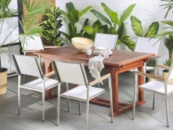 Gartentisch Akazienholz 160 / 220 X 90 Cm Rechteckig Ausziehbar Toscana