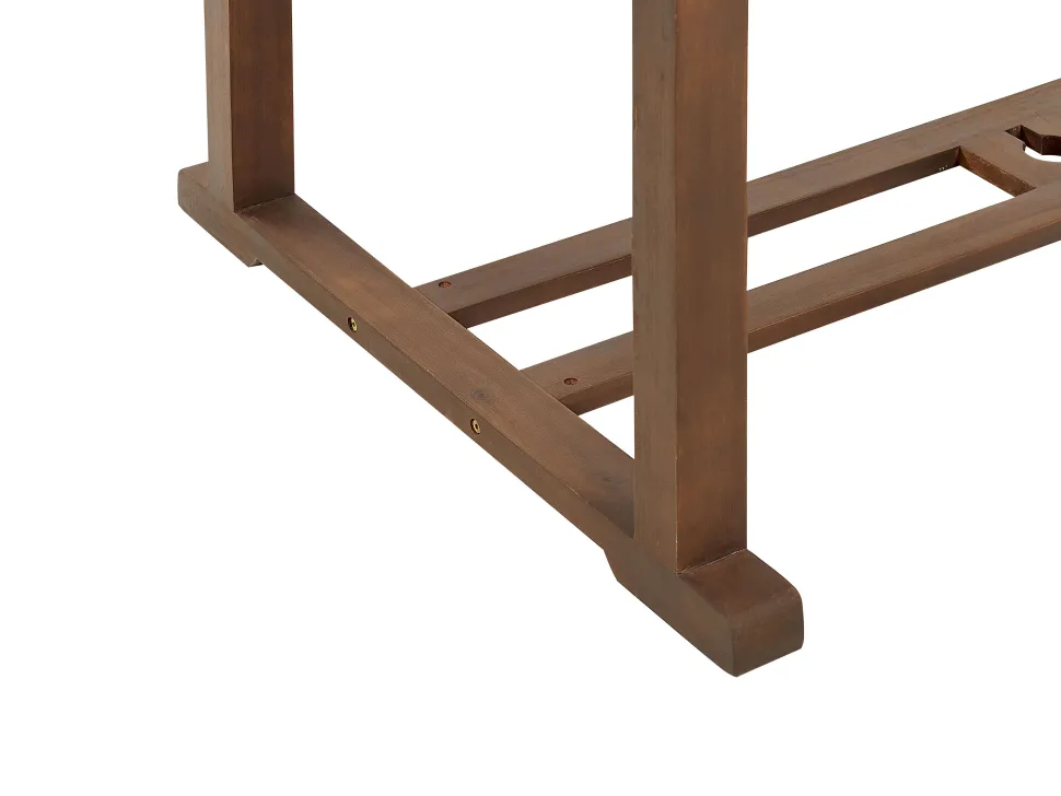 Gartentisch Akazienholz Dunkelbraun 160 / 220 X 90 Cm Ausziehbar Amantea