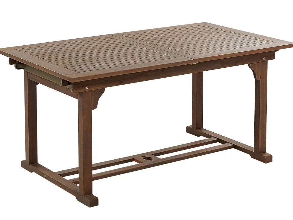 Gartentisch Akazienholz Dunkelbraun 160 / 220 X 90 Cm Ausziehbar Amantea
