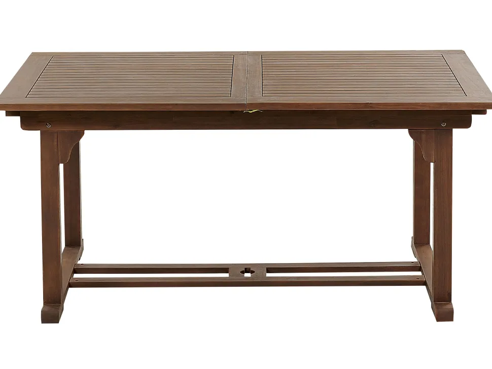 Gartentisch Akazienholz Dunkelbraun 160 / 220 X 90 Cm Ausziehbar Amantea