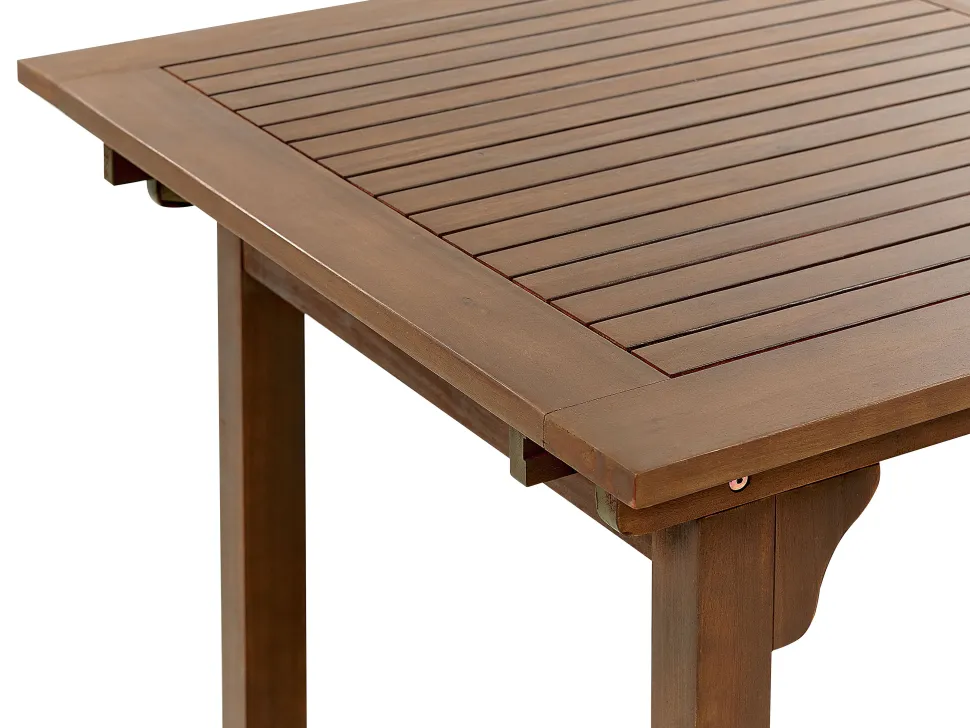 Gartentisch Akazienholz Dunkelbraun 160 / 220 X 90 Cm Ausziehbar Amantea
