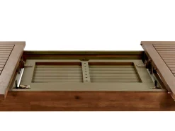 Gartentisch Akazienholz Dunkelbraun 160 / 220 X 90 Cm Ausziehbar Amantea