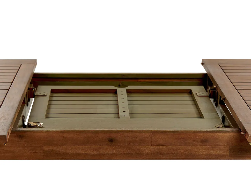 Gartentisch Akazienholz Dunkelbraun 160 / 220 X 90 Cm Ausziehbar Amantea