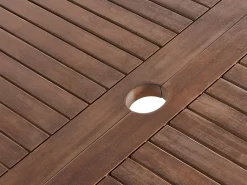 Gartentisch Akazienholz Dunkelbraun 180 / 240 X 100 Cm Ausziehbar Cesana
