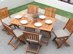 Gartentisch Akazienholz Dunkelbraun 140 X 75 Cm Cento