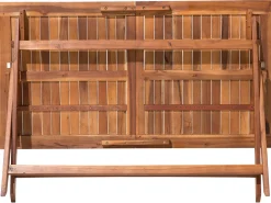 Gartentisch Akazienholz Dunkelbraun 140 X 75 Cm Cento
