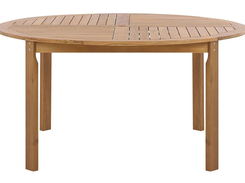 Gartentisch Akazienholz Hellbraun 150 Cm Tolve