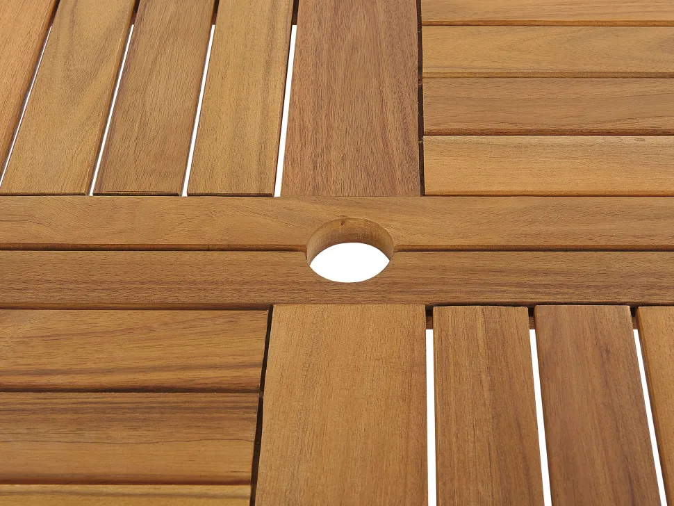 Gartentisch Akazienholz Hellbraun 150 Cm Tolve