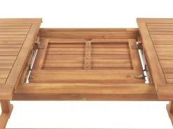 Gartentisch Akazienholz Hellbraun 160 / 220 X 90 Cm Ausziehbar Java