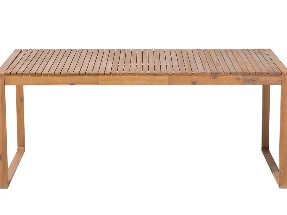 Gartentisch Akazienholz Hellbraun 180 X 90 Cm Sassari
