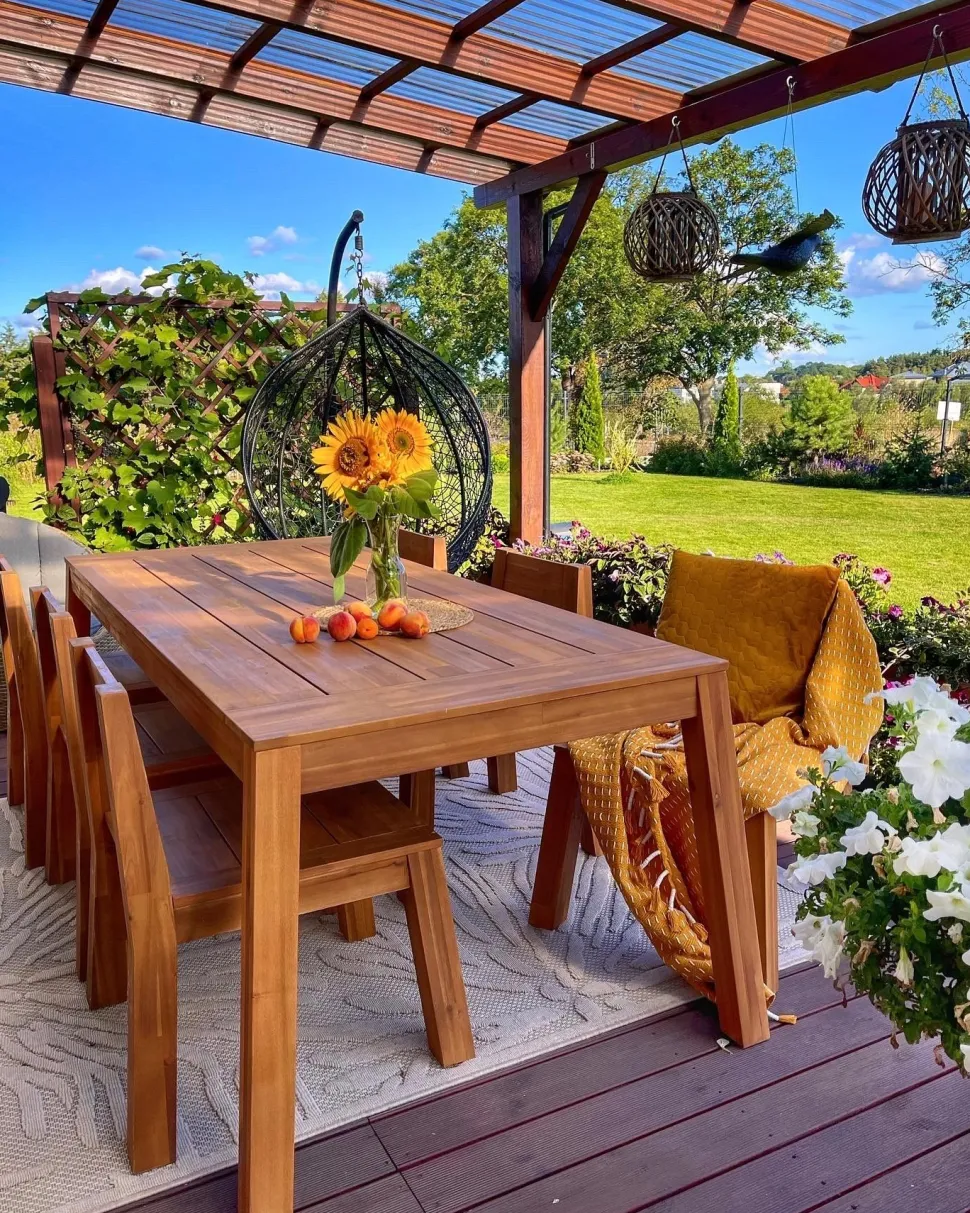 Gartentisch Akazienholz Hellbraun 210 X 90 Cm Livorno