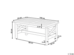 Gartentisch Akazienholz Weis 100 X 55 Cm Baltic Ii