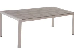 Gartentisch Aluminium Grau 180 X 90 Cm Vernio