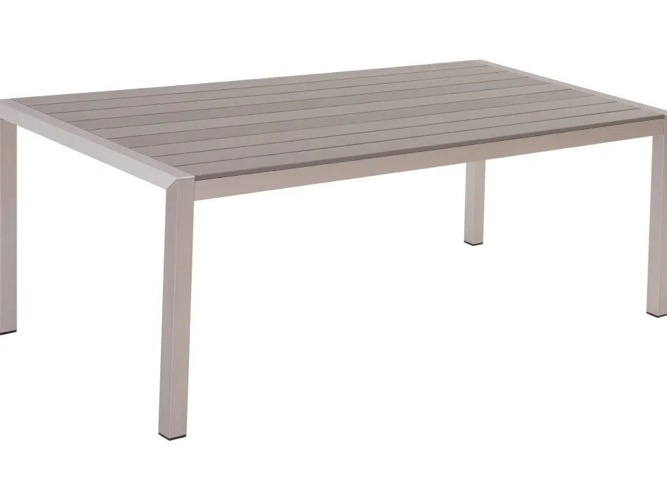 Gartentisch Aluminium Grau 180 X 90 Cm Vernio