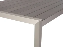 Gartentisch Aluminium Grau 180 X 90 Cm Vernio