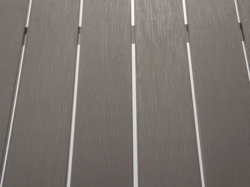 Gartentisch Aluminium Grau 180 X 90 Cm Vernio