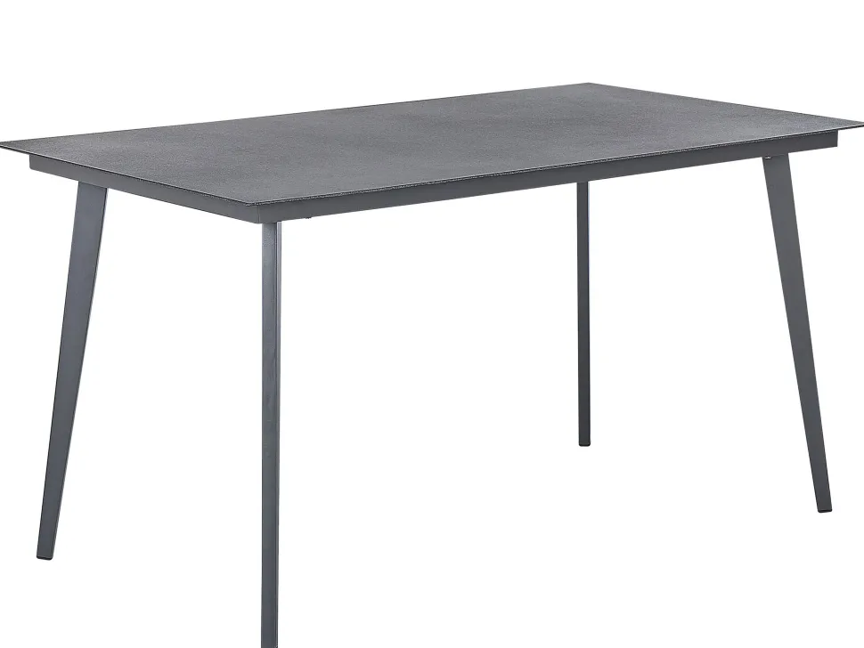 Gartentisch Aluminium Grau 140 X 80 Cm Mileto