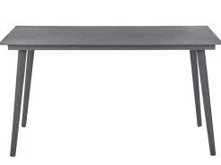 Gartentisch Aluminium Grau 140 X 80 Cm Mileto
